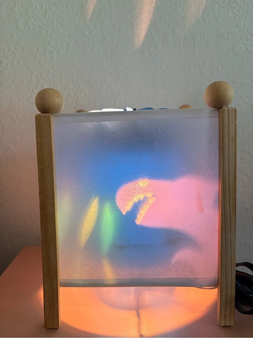 VTG 97 RAINBOW FISH MOTION LAMP Trousseller Magic Spinning LANTERN Night Lite